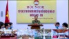 Ông Nguyễn Tiến Nam-UVTV Tỉnh ủy-Uỷ viên UBND tỉnh-Bí thư Đảng ủy-Đại tá-Giám đốc Công an tỉnh Quảng Bình trình bày chương trình hành động tại hội nghị.