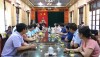 Toàn cảnh lãnh đạo thị xã làm việc với Huyện ủy Hải Hậu - Nam Định