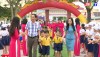 Các em học sinh Mầm non được chào đón đến trường Tiểu học