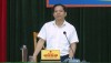 Đồng chí Nguyễn Văn Ninh  Phó Chủ tịch UBND thị xã phát biểu kết luận hội nghị