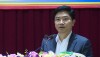 Đồng chí Trương An Ninh- UVTV Tỉnh ủy, Bí thư Thị ủy Ba Đồn phát biểu chỉ đạo tại hội nghị.