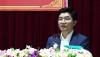 Đồng chí Trương An Ninh- UVTV Tỉnh ủy, Bí thư Thị ủy Ba Đồn trực tiếp thông báo các nội dung quan trọng của Đại hội XIII của Đảng