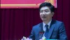 Đồng chí Trương An Ninh- Uỷ viên Ban Thường vụ Tỉnh uỷ, Bí thư Thị uỷ Ba Đồn Phát biểu tại hội nghị.