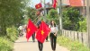 Mô hình "Ánh sáng an ninh cán cờ tuýp sắt" của Hội LHPN phường Quảng Phúc.