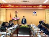 Bộ trưởng Nguyễn Thanh Long chủ trì cuộc họp báo cáo tình hình nghiên cứu sản xuất vắcxin COVID-19 trong nước. (Ảnh: PV/Vietnam+)