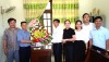 Đồng chí Nguyễn An Bình- Chủ tịch UBMTTQVN thị xã thăm và chúc mừng Đài TT-TH thị xã Ba Đồn.