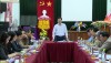Đồng chí Trương An Ninh, UVTV Tỉnh ủy, Bí thư Thị ủy Ba Đồn làm việc với Đảng ủy phường Ba Đồn.