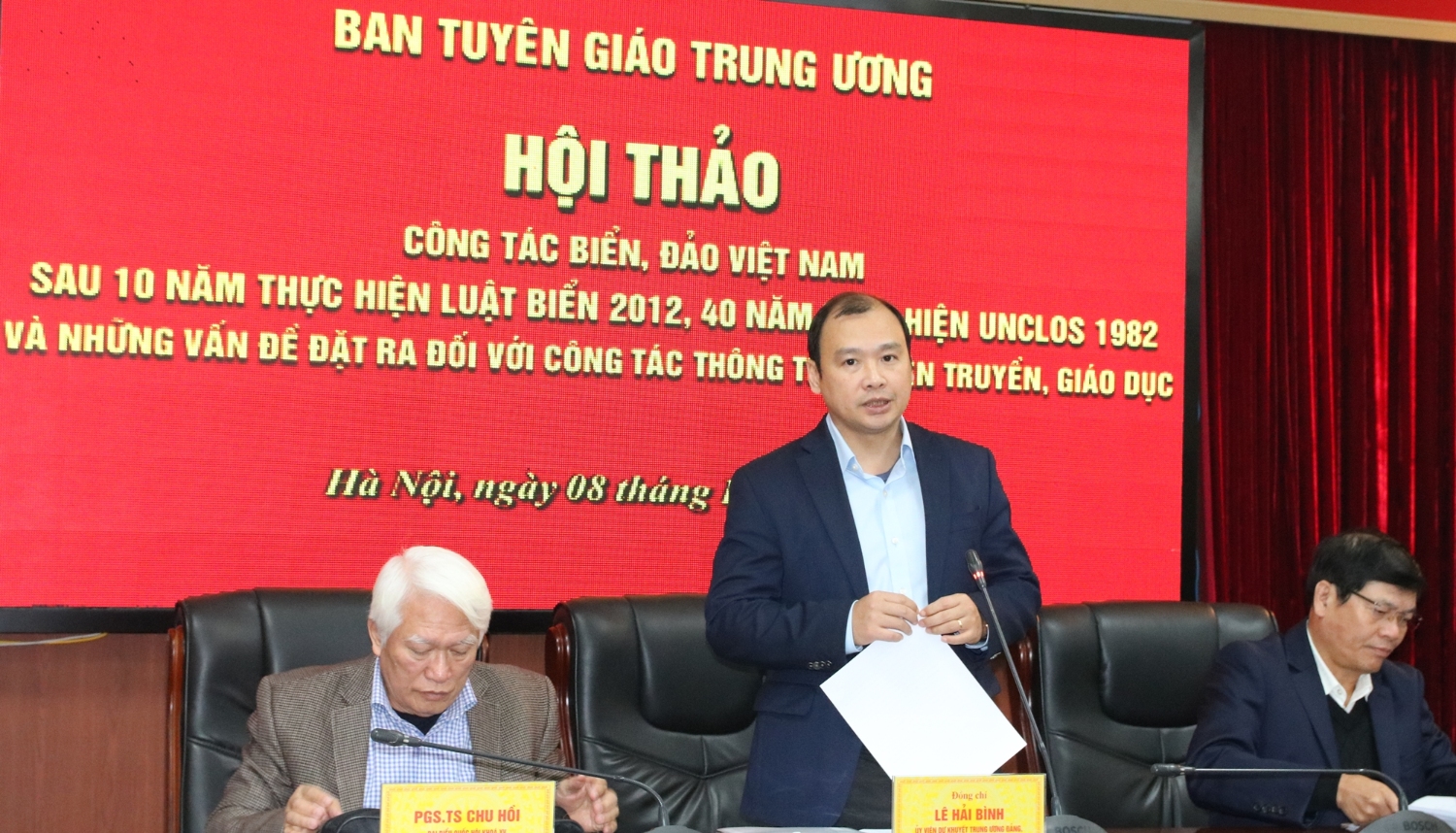 Đồng chí Lê Hải Bình phát biểu khai mạc Hội thảo khoa học.
