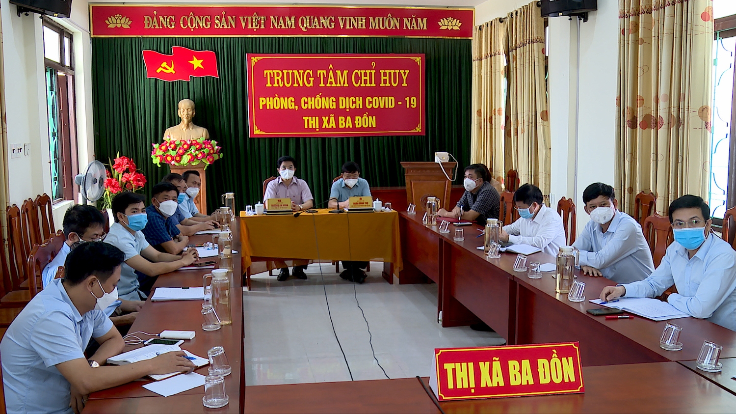 Hội nghị trực tuyến điểm cầu thị xã Ba Đồn