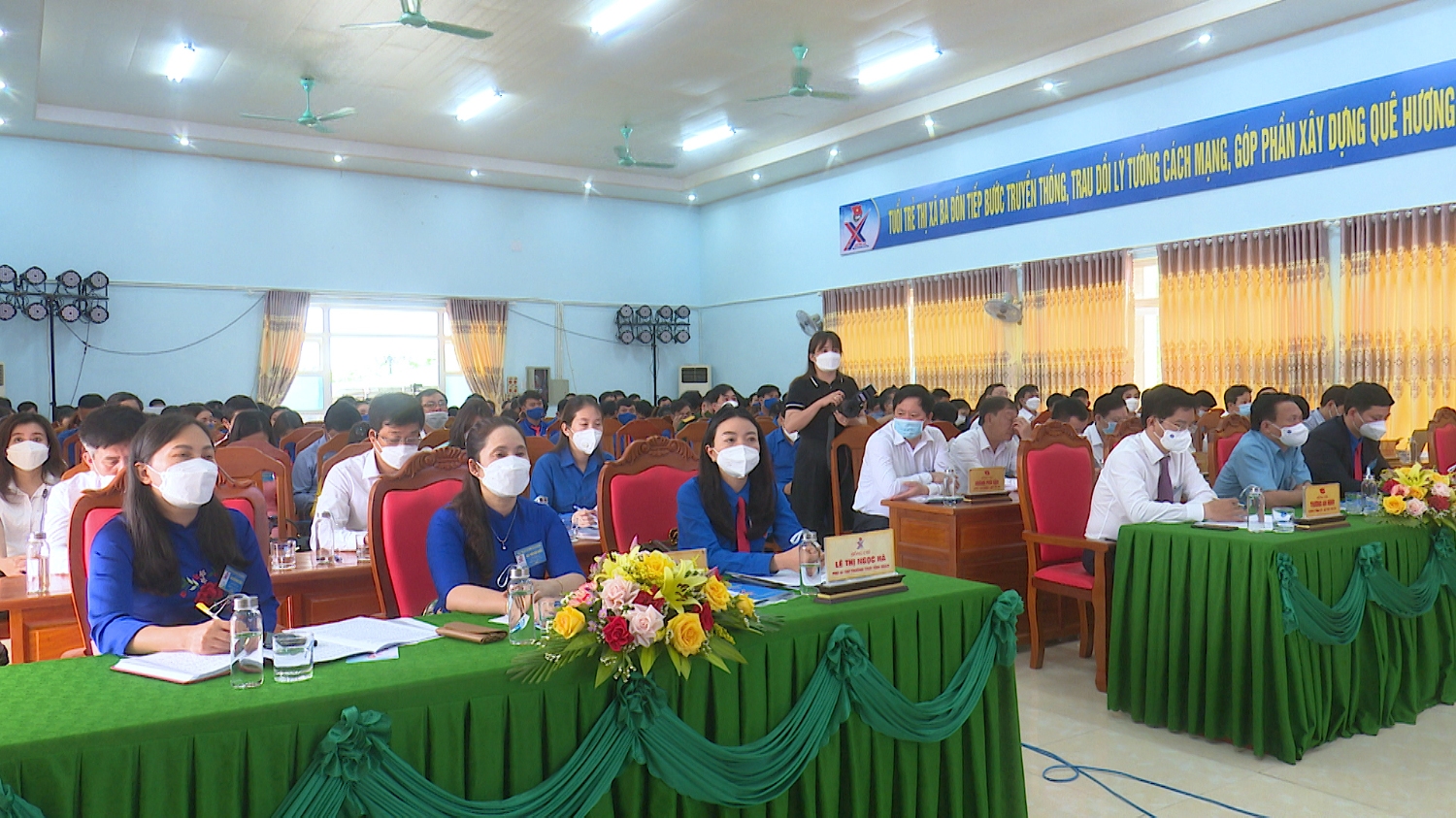 Đại biểu tham dự Đại hội Đại biểu Đoàn TNCS Hồ Chí Minh thị xã Ba Đồn, lần thứ XX, nhiệm kỳ 2022 2027