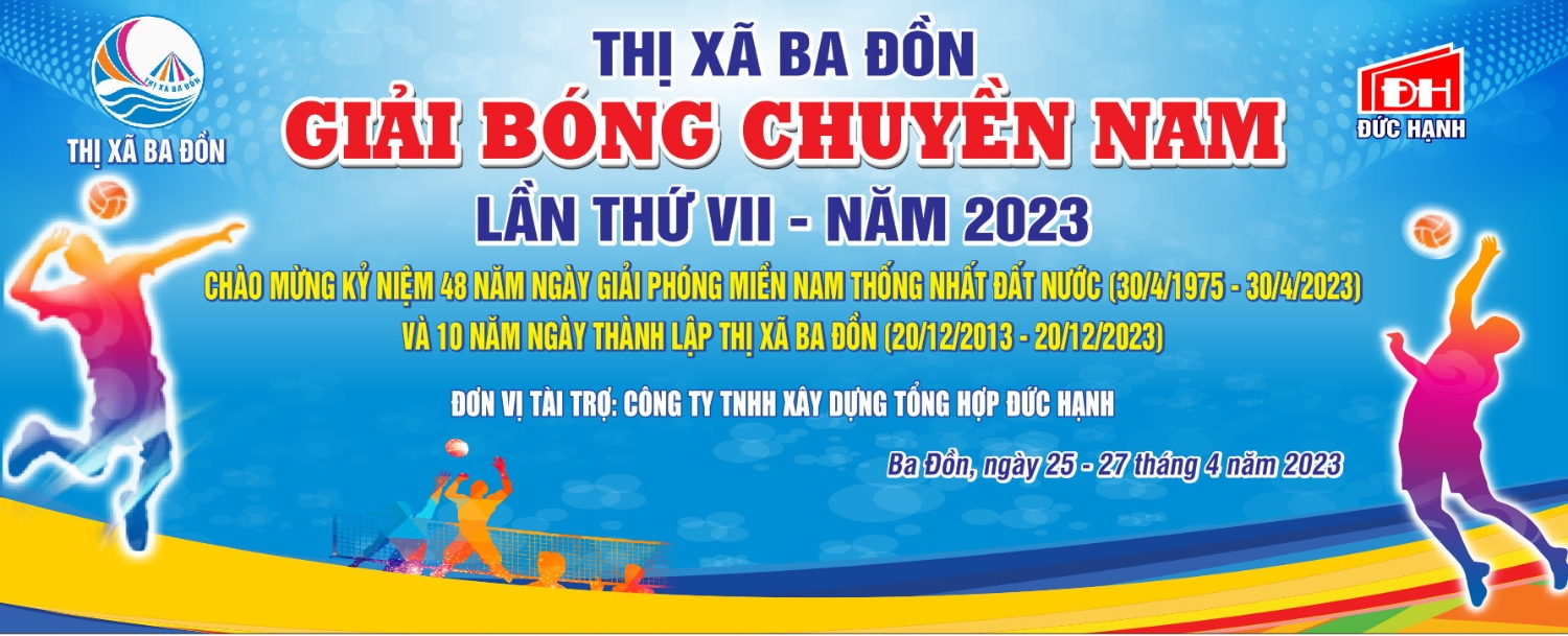 Thông báo về việc tổ chức giải bóng chuyền nam thị xã Ba Đồn lần thứ VII - năm 2023