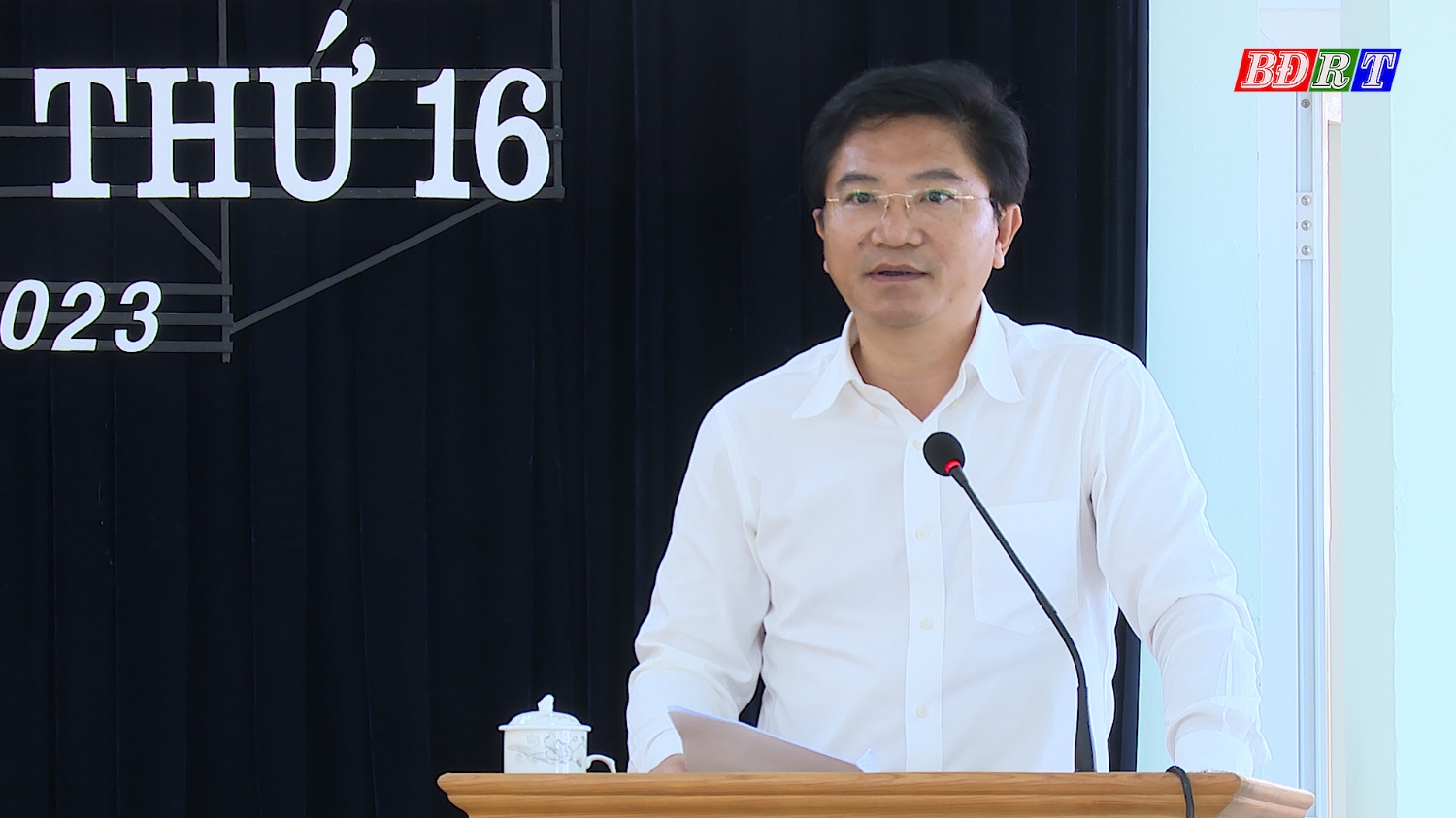 Đồng chí Bí thư Thị ủy Ba Đồn Trương An Ninh kết luận hội nghị