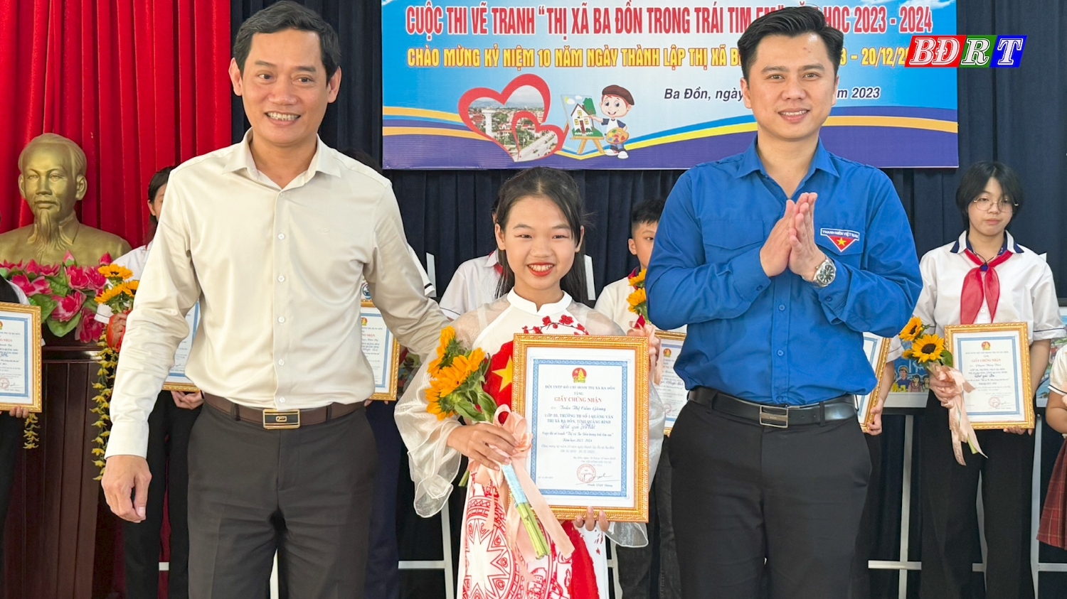 Học sinh trường Tiểu học số 1 Quảng Văn đạt giải nhất