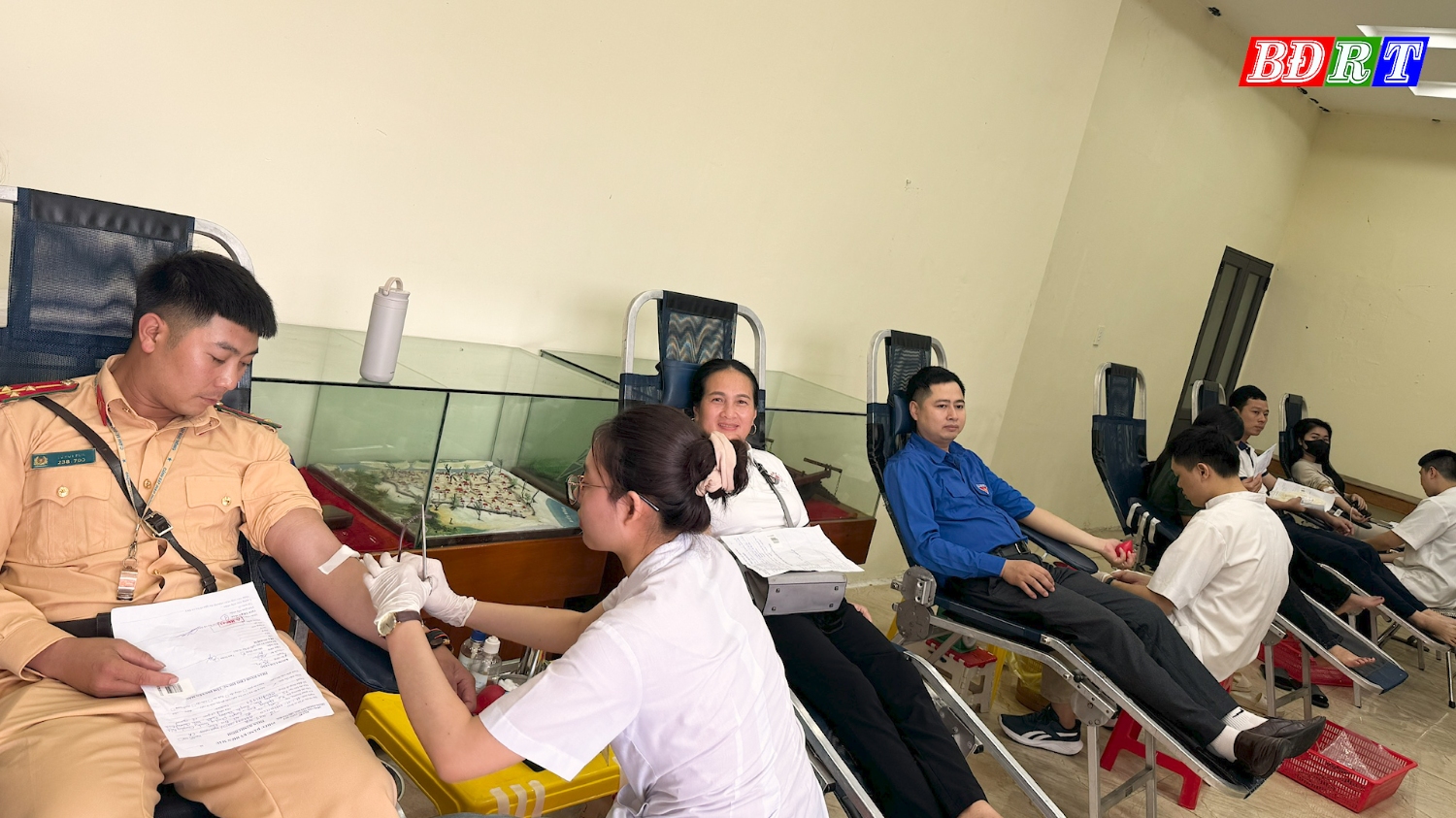 Đông đảo các lực lượng tham gia ngày hội hiến máu tình nguyện đợt 1 năm 2024