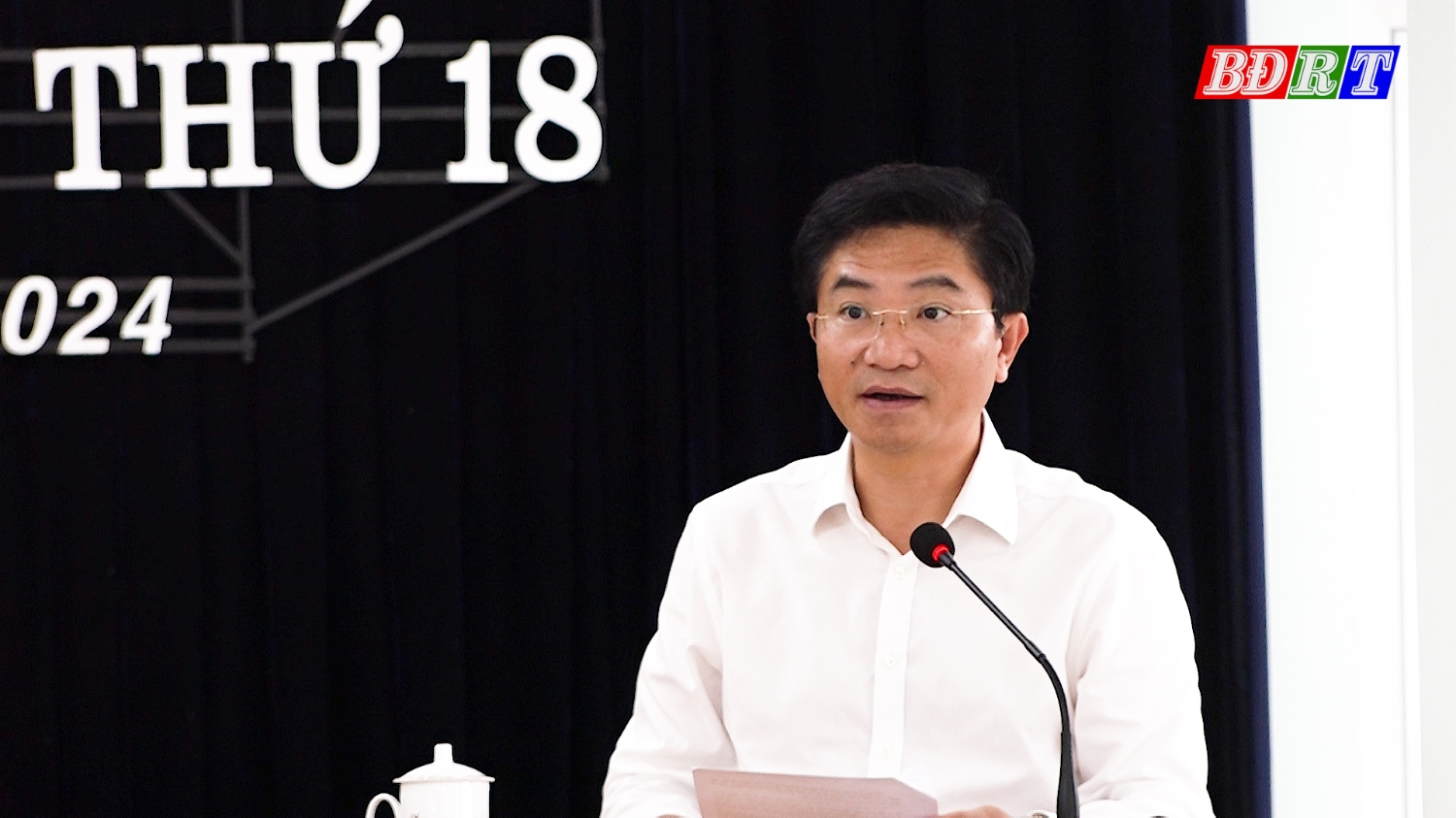 Đồng chí Trương An Ninh UVTV Tỉnh ủy Bí thư Thị ủy phát biểu kết luận hội nghị