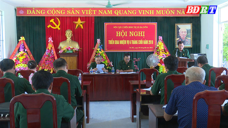 Hội Cựu chiến binh thị xã Ba Đồn sơ kết hoạt động công tác hội 6 tháng đầu năm 2018 và triển khai nhiệm vụ trọng tâm 6 tháng cuối năm.