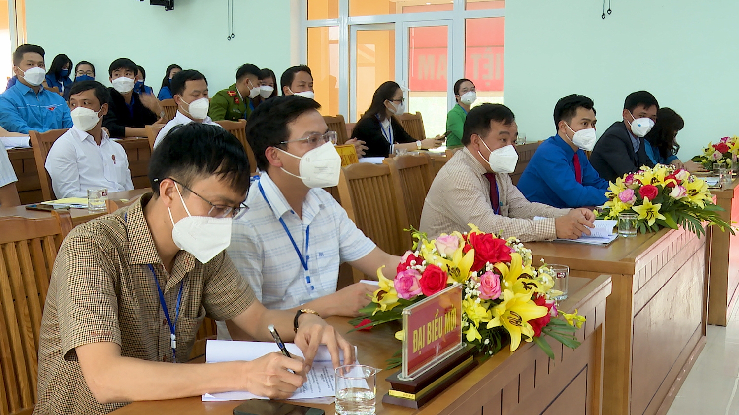 Đại biểu tham dự Đại hội đoàn TNCS Hồ Chí Minh cơ quan Chính quyền thị xã Ba Đồn