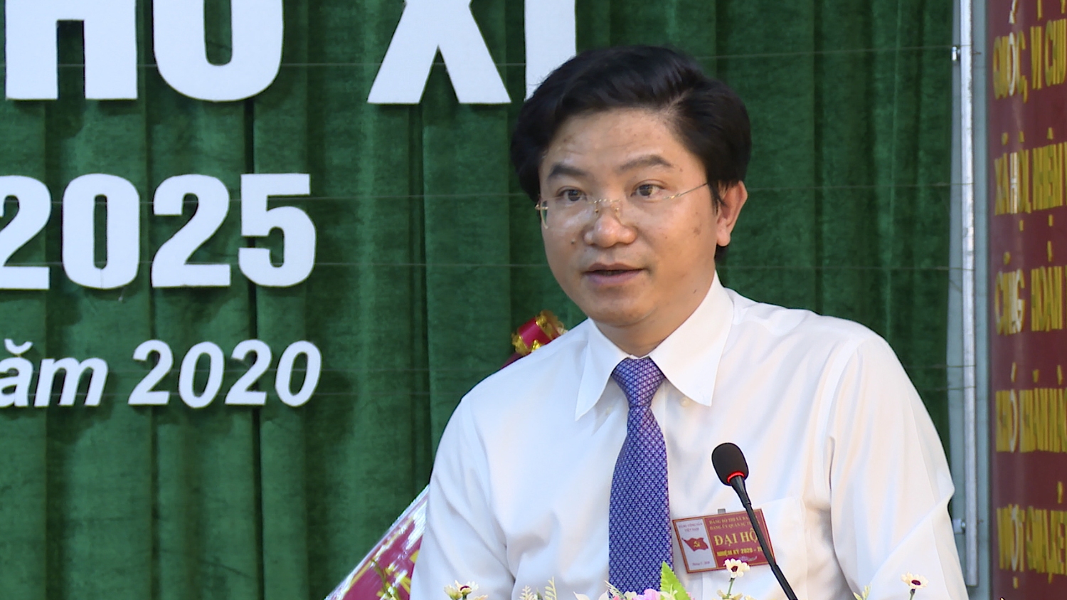 Đồng chí Trương An Ninh-UVTV Tỉnh ủy- Bí thư Thị ủy Ba Đồn phát biểu chỉ đạo tại Đại hội Đảng bộ Ban CHQS thị xã.