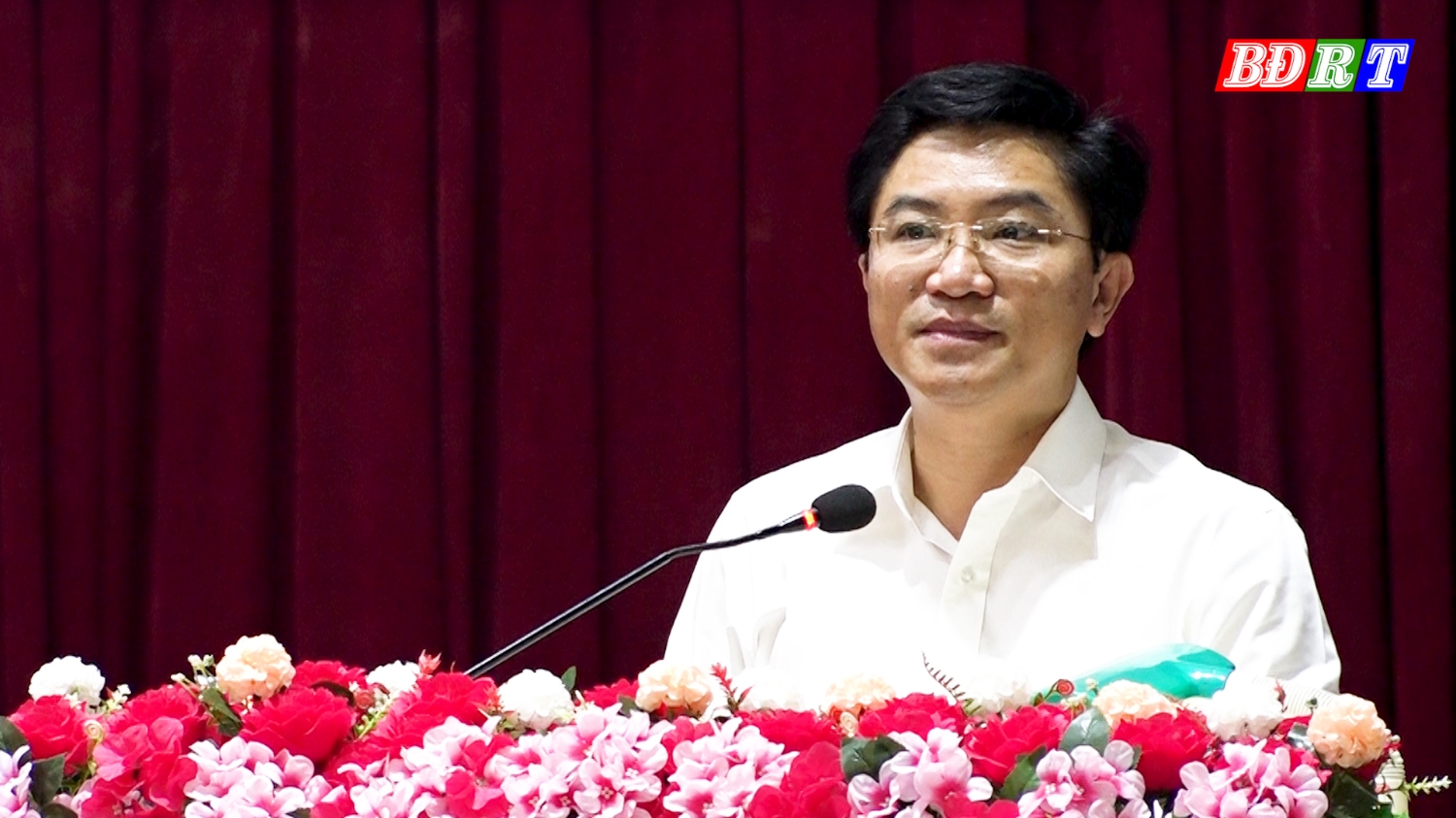Đồng chí Bí thư Thị ủy Trương An Ninh phát biểu tại diễn đàn