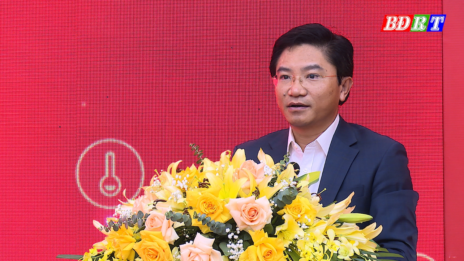 Đồng chí Bí thư Thị ủy Trương An Ninh phát biểu tại Lễ khai trương