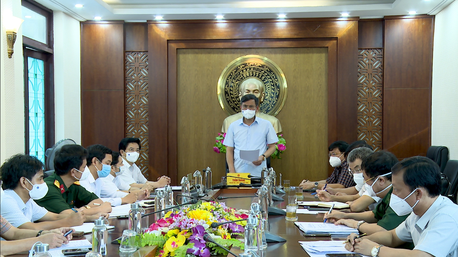 Đồng chí Trần Thắng – Phó Bí thư Tỉnh uỷ, Chủ tịch UBND tỉnh phát biểu chỉ đạo tại buổi làm việc.