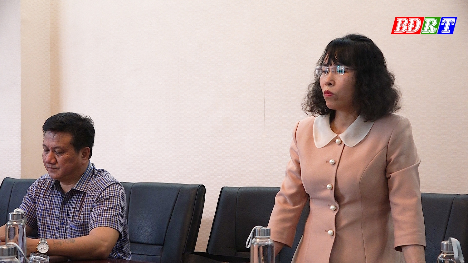 đồng chí Nguyễn Thị Bích Thủy – Giám đốc Sở Văn hóa và Thể thao phát biểu tại buổi làm việc