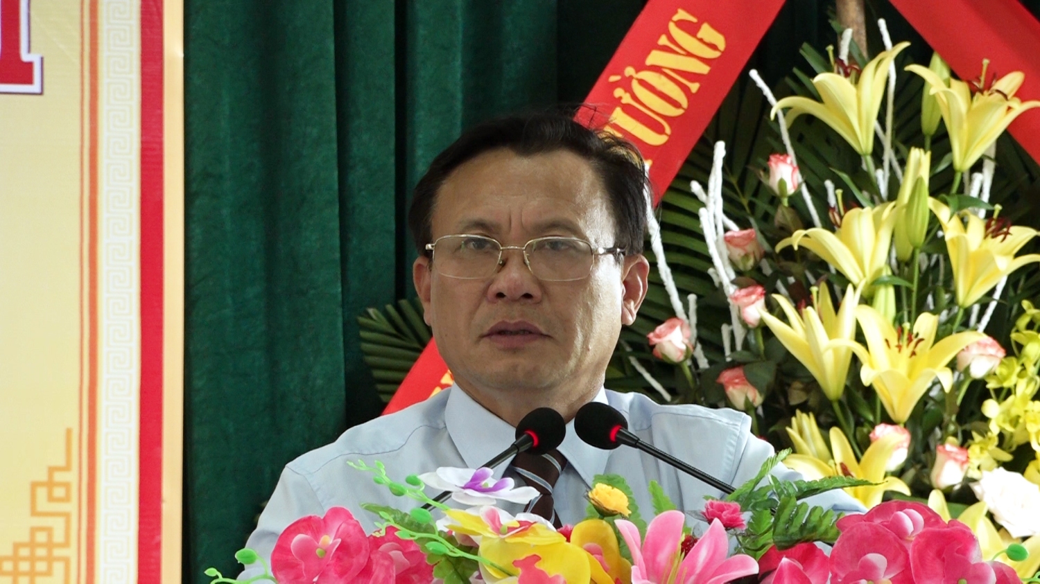 Đồng chí Phạm Duy Quang phát biểu tại đại hội 1
