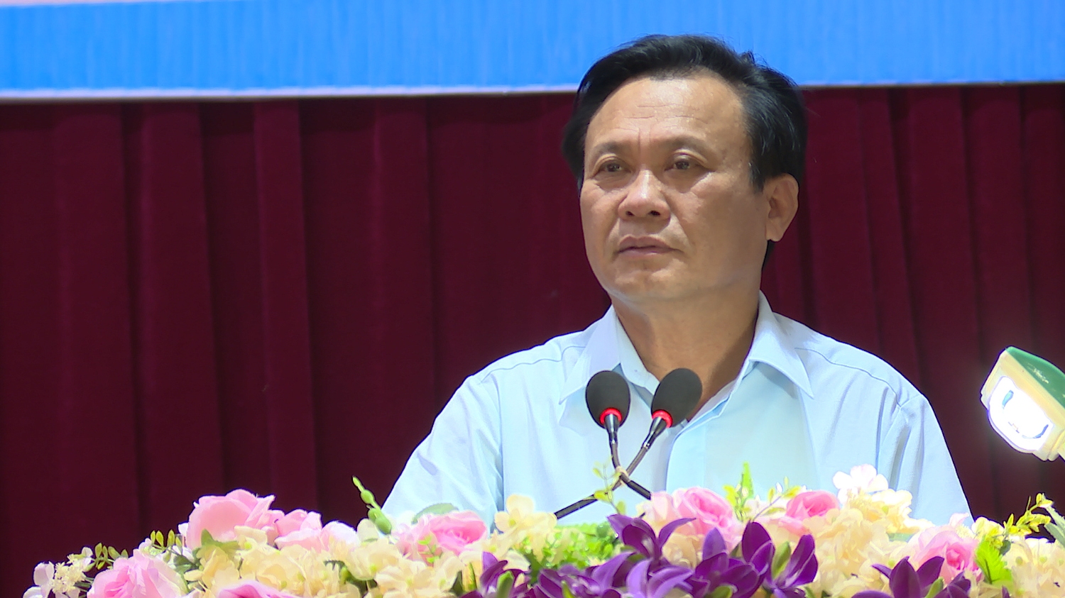 Đồng chí Phạm Duy Quang Phó Bí thư Thường trực Thị ủy, Chủ tịch HĐND thị xã phát biểu chỉ đạo hội nghị