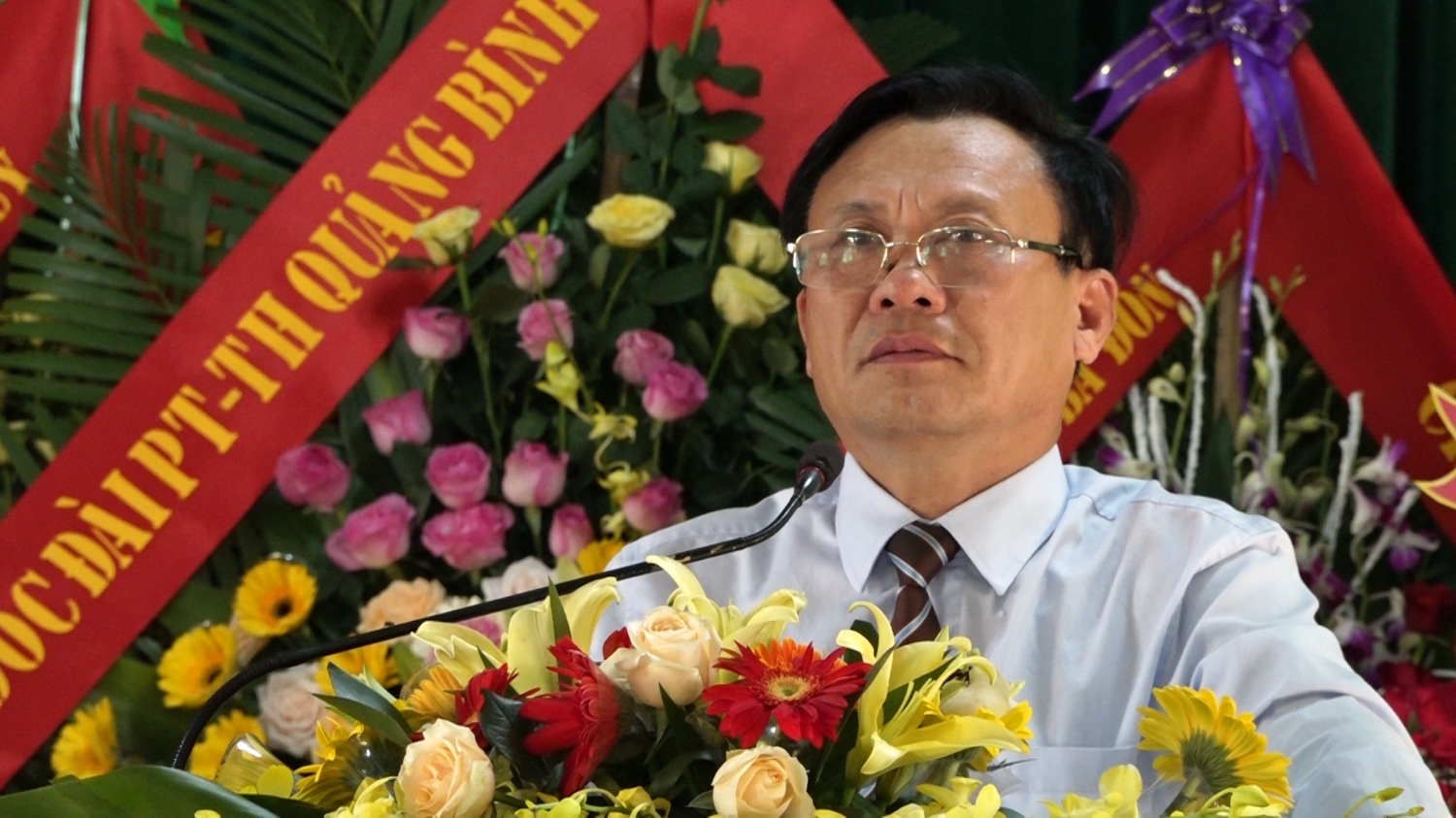 Đồng chí Phạm Duy Quang PBT TT Thị ủy, Chủ tịch HĐND thị xã phát biểu chỉ đọa đại hội