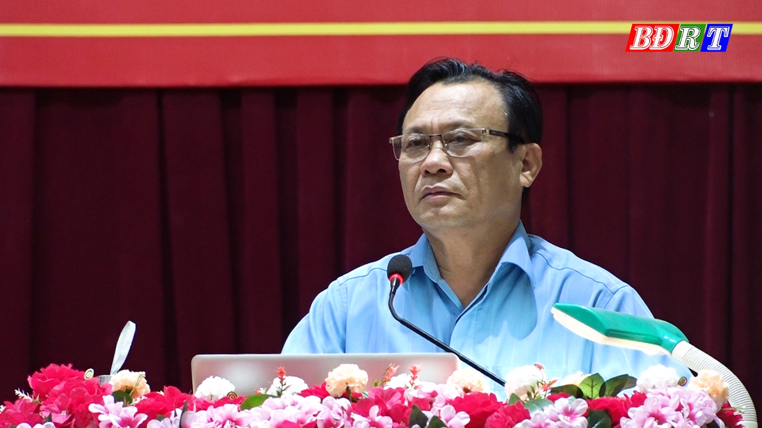 Đồng chí Phạm Duy Quang PBT TT Thị ủy Chủ tịch HĐND phát biểu kết luận tại hội nghị