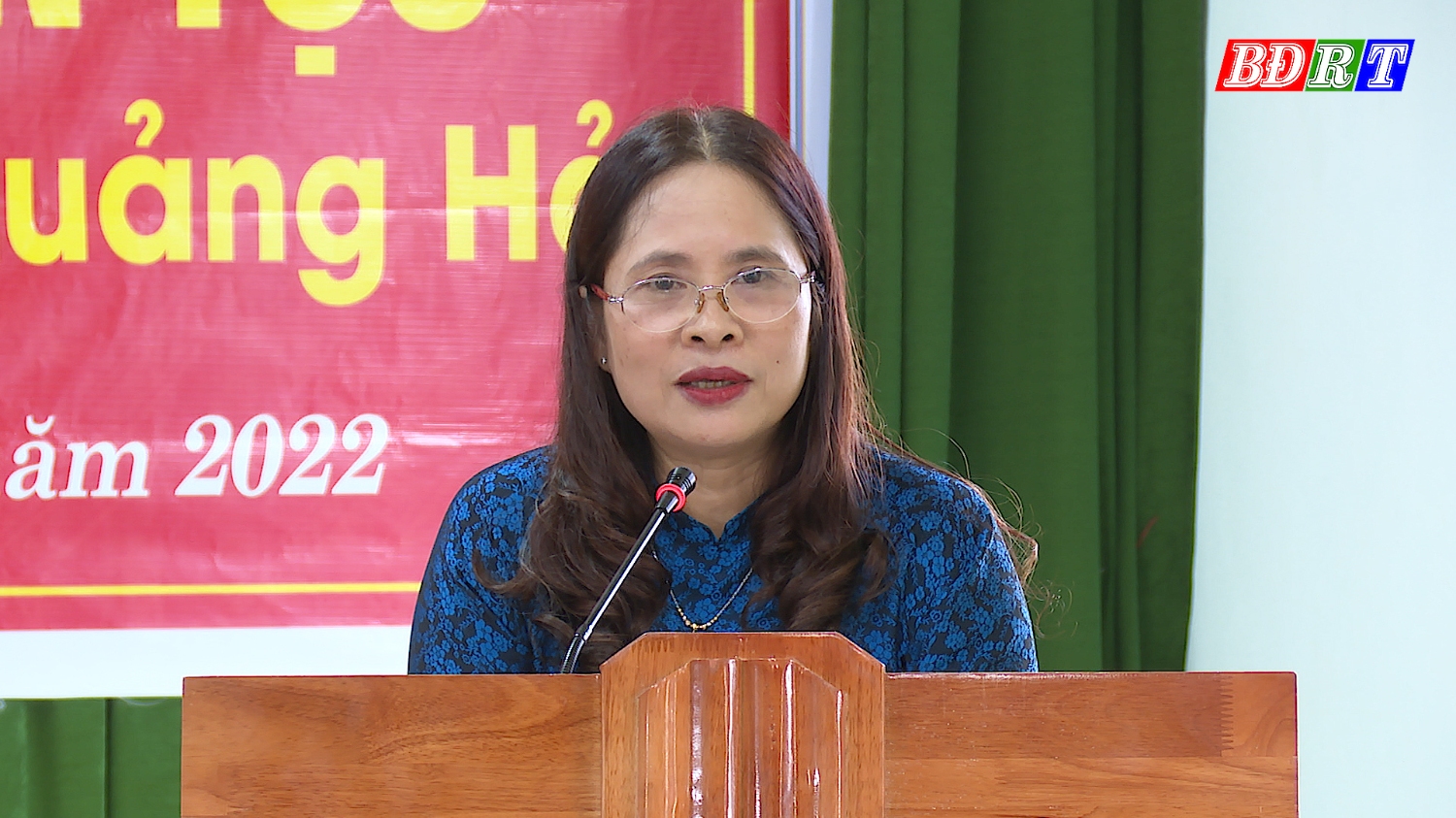 Đồng chí Phạm Thị Giang Hà, UVTV, Trưởng Ban Tổ chức Thị ủy phát biểu tại ngày hội