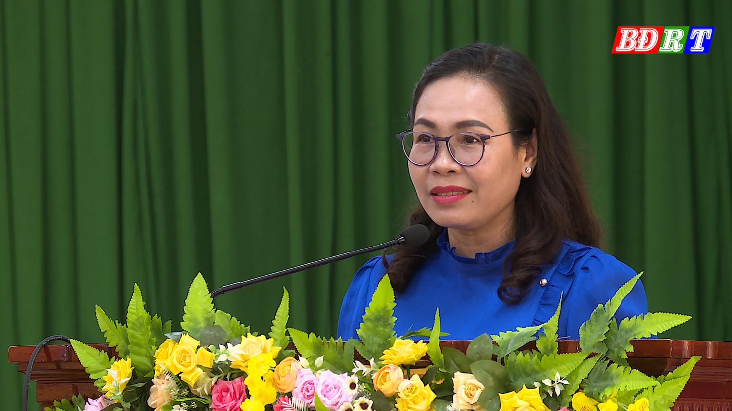 Đồng chí Phạm Thị Hân, Ủy viên Ban Thường vụ Tỉnh ủy, Chủ tịch Ủy ban MTTQVN tỉnh kết luận hội nghị