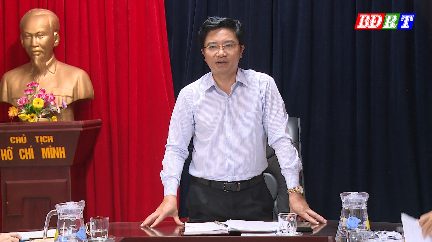 Đồng chí Trương An Ninh, UVTV Tỉnh ủy, Bí thư Thị ủy kết luận tại buổi làm việc với Đảng ủy xã Quảng Hải
