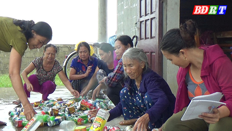 Mô hình “thu gom phế liệu xây dựng quỹ tình thương” của Hội Phụ nữ xã Quảng Thủy phát huy hiệu quả.