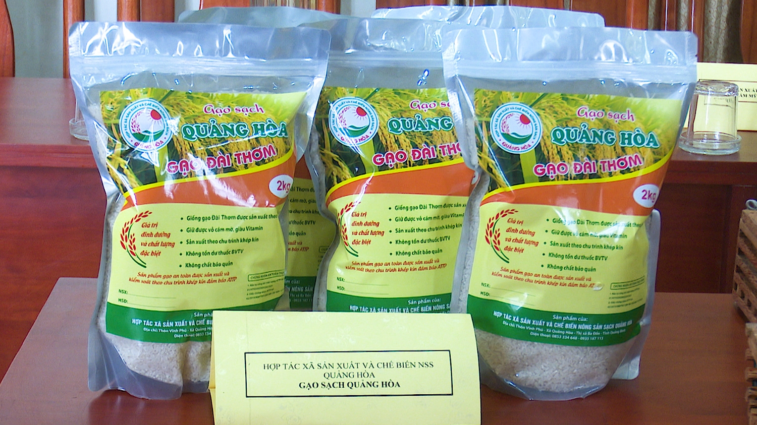 sản phẩm gạo sạch Quảng Hòa
