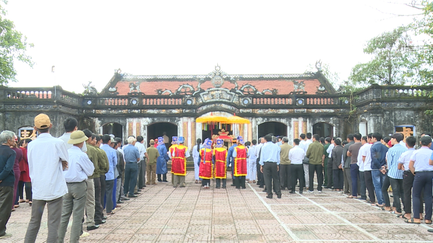 Lễ hội Kỳ Phúc tại Đình làng Hòa Ninh-xã Quảng Hòa.