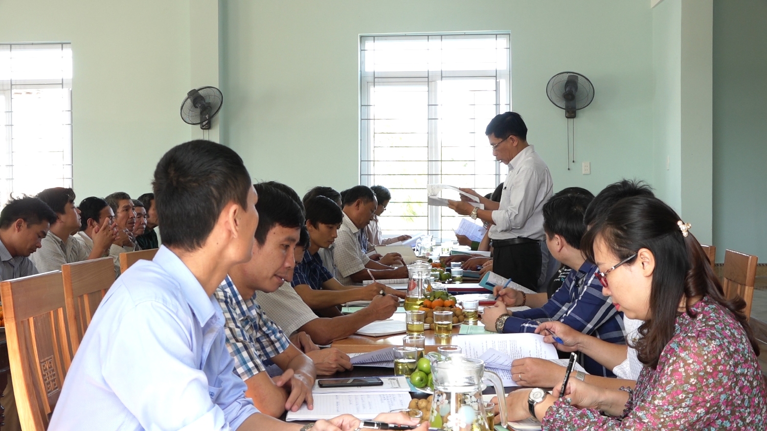 Hội nghị thẩm tra các tiêu chí Nông thôn mới tại xã Quảng Thủy.