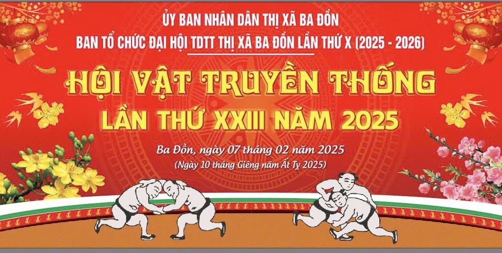 Thông báo: Hội vật truyền thống trong chương trình Đại hội TDTT  thị xã Ba Đồn lần thứ X năm 2025