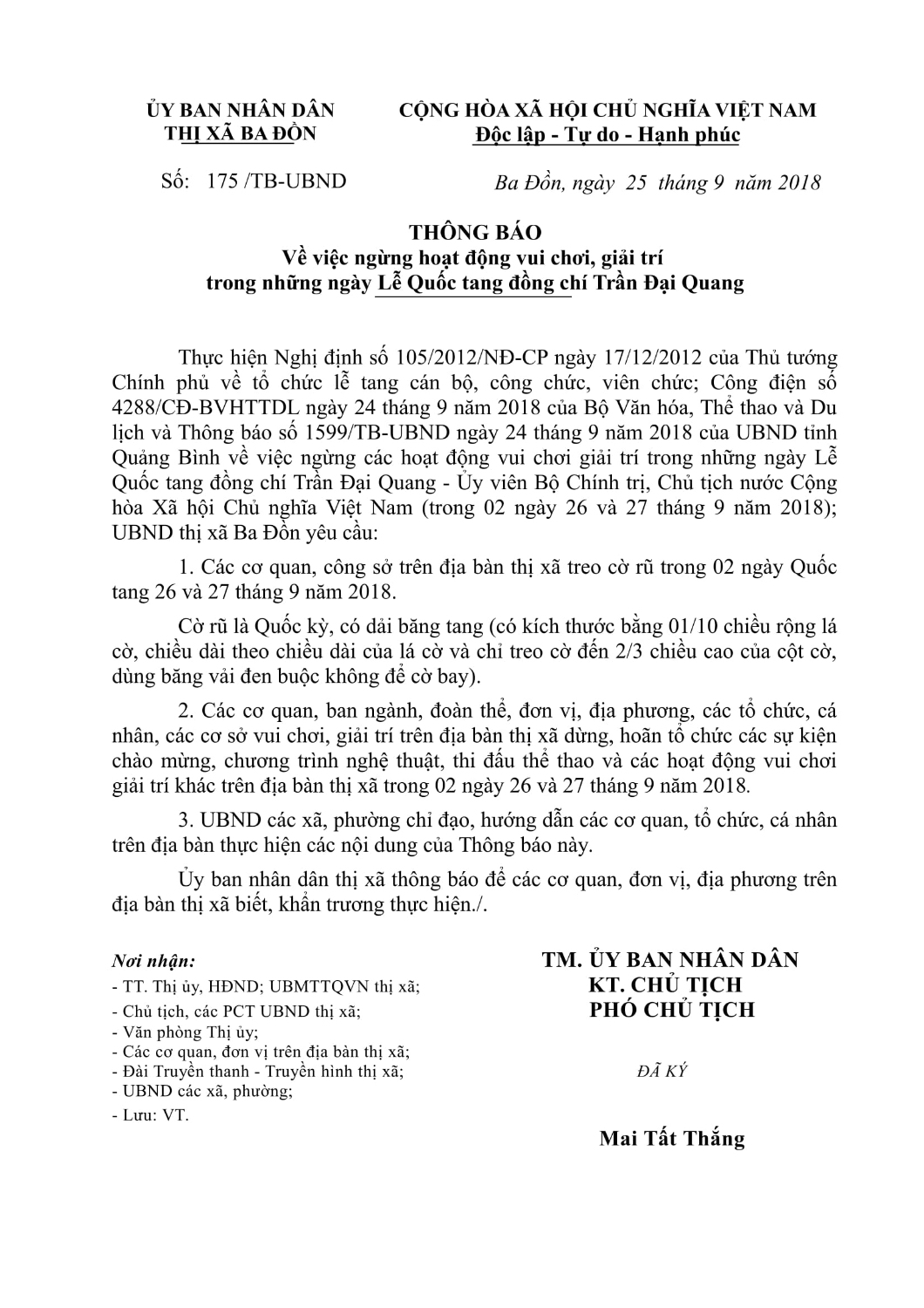 thong bao Quoc tang CTN Trần Đại Quang 1